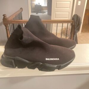 Balenciaga Men's Black Sock Sneakers